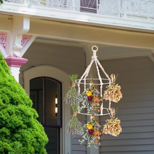Cididu 2 Pack Herb Drying Rack, 2 Layer Flower Drying with Tags and Rope