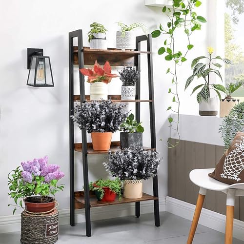 RECUTMS Black Artificial Greenery,12Pc Fake Fall Outdoor UV Resistant Plant
