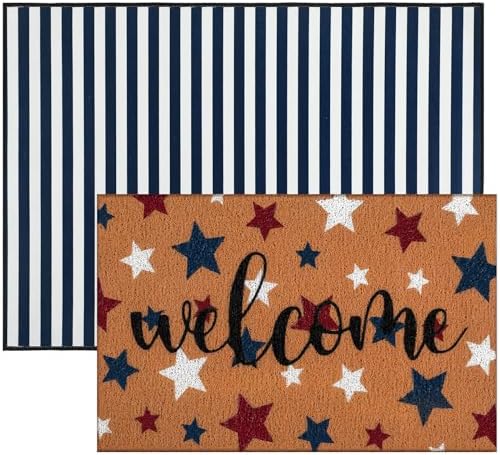 Tinideya 2 23.6 X 35.4 Inches Patriotic White Blue Brown