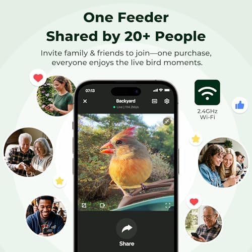 Kiwibit Smart Bird Feeder with 4K AI Camera Solar Powered, No Subscription