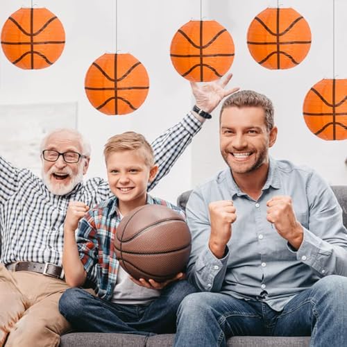 BEISHIDA 8 Inch Basketball Paper Lanterns Hanging Round Chinese Lantern