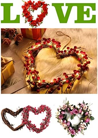 DIY Crafts Natural Grapevine Heart Wreaths (10 Inch, 3 Pack)
