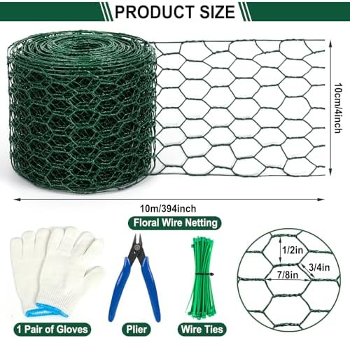 Floral Wire Netting, 4 x 394 Inch Flower Mesh Netting
