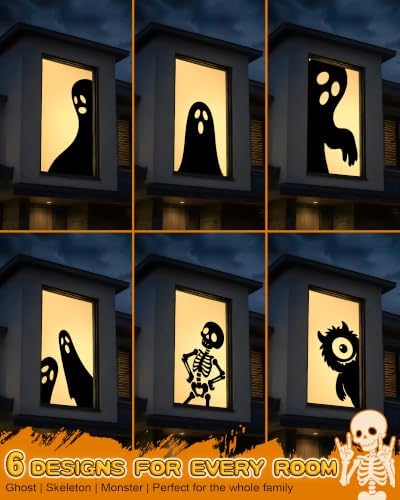 Halloween Window Decorations Monster Window Silhouettes 3 Pack