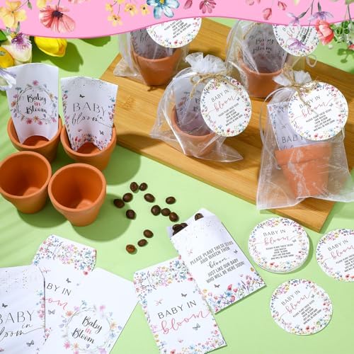 Reallnaive Baby Shower Party Favors Baby in Bloom Envelopes Seed Packets