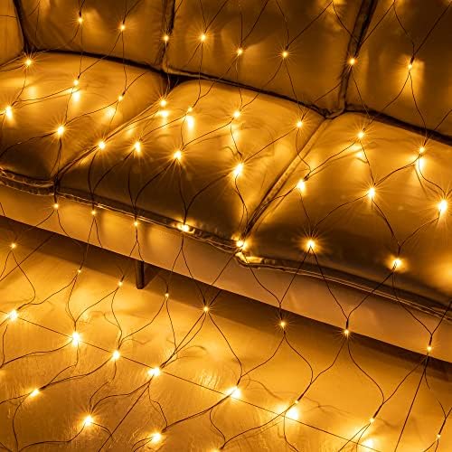AWQ 200 LED 9.8ftx6.6ft String Lights Net Mesh Lights Christmas Warm White