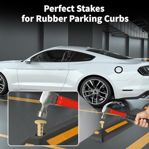 Besitu 16 Inch Rebar Stakes (20 Pack) 1/2 Inch Diameter Galvanized Steel Ground Anchors Heavy Duty Anchoring Spikes for Speed Bump, Parking Curb and Tent