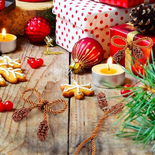 16pcs Brown Christmas Garland Twist Ties