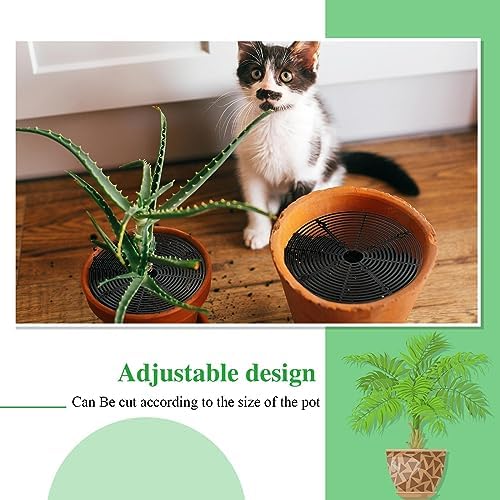 Sawysine 3 Pcs Plant Pot Grid Cover from Animals, Black, 11.8 in