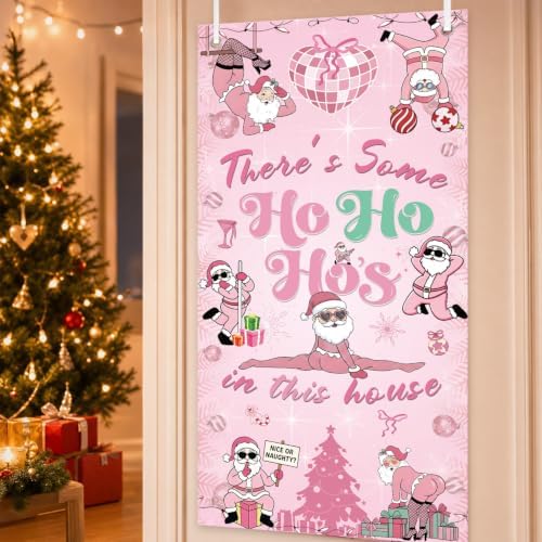 Friendmas Christmas Door Cover 71x35 Inch Decorations
