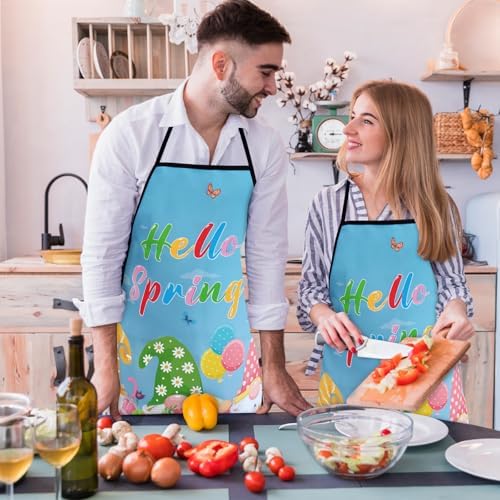Funny Seasonal Holiday Apron, Adjustable Kitchen Cooking Apron for Women Men BBQ Baking Gardening Party Supplies