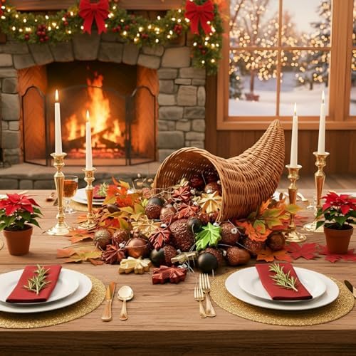 Soaoo 30 Pcs Matte Fall Thanksgiving Mini Tree Hanging Decor Leaf Acorn