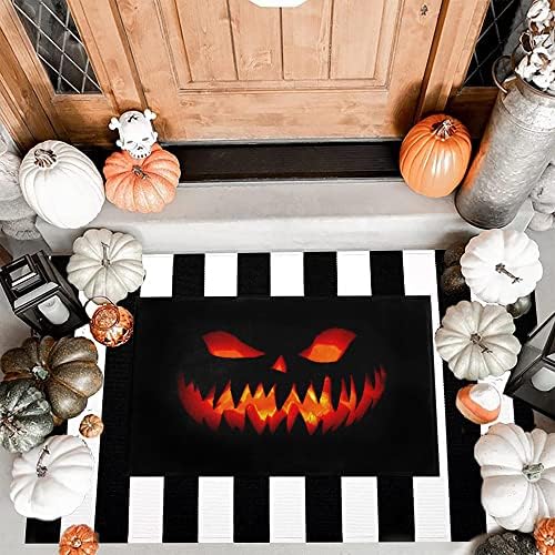 Halloween Pumpkin Doormat 17 x 29 Inch Non-Slip Indoor Outdoor Floor Mat
