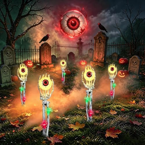Halloween Decorations Outdoor, 2 Pack Halloween Skeleton Hands Decorations