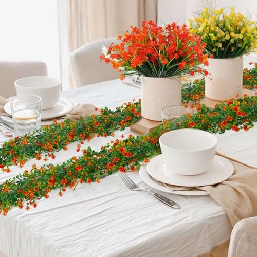RECUTMS Faux Eucalyptus Garland Plants Fake Vines, Garlands for Decorations