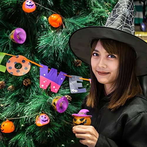 Queekay 4 Inch Halloween Tree Decorations Mini Pumpkin Tree Topper