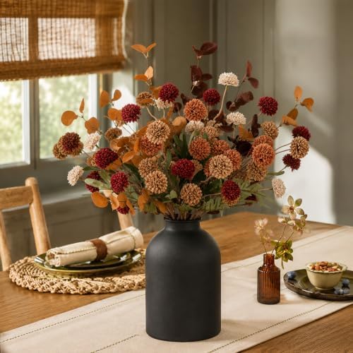 BLOSMON Fall Brown Flowers for Centerpieces, Dining Room Table Decoration