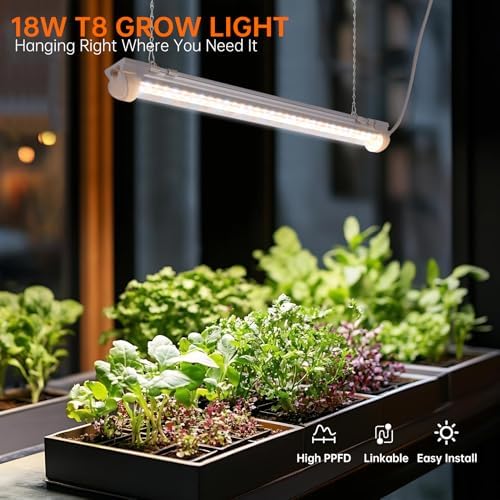 Bstrip T8 Grow Light, 1.4ft 108W (6x18W) for Indoor Growing, 3467K