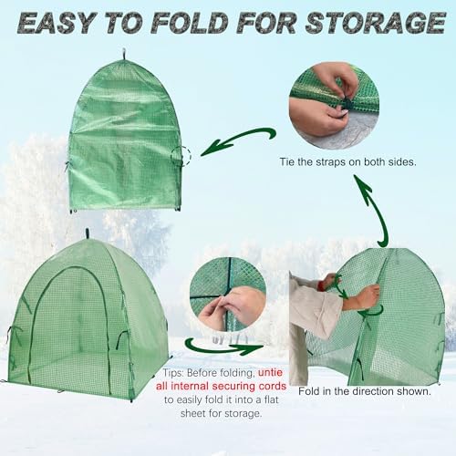 40″*40″*31″ Winter Plant Warm Covers - Raised Bed Cover, Garden Row Accelerator, Warm Tent Freeze Protection Humidity Domes for Germination, Seedling Propagation Protecting Plants from Animals 2 PCS
