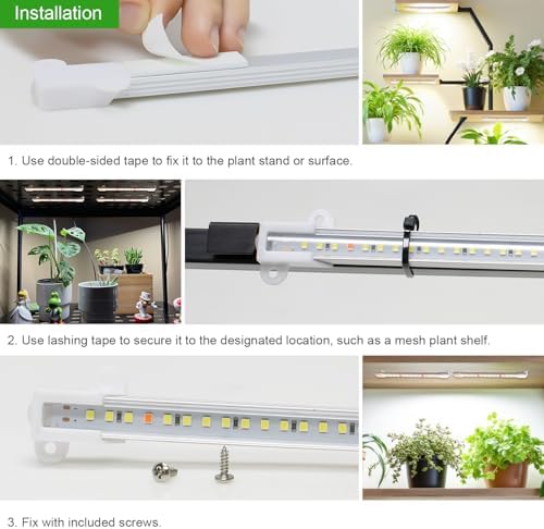 Wiaxulay 8in Grow Lights for Indoor Plants, Full Spectrum Plant Light Strip
