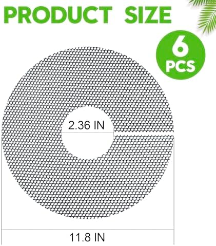 6 Pack Plant Pot Grids - 11.8 Inch Cuttable Soil Cover Protector from Cats, Animals Digging Stopper, Indoor Plant Pot Soil Guard for Outdoor Garden Balcony