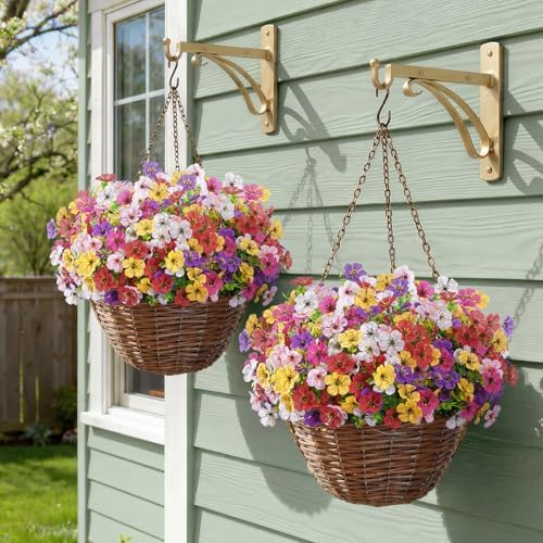 Lifewit Artificial Flowers for Outdoor, Faux Flowers for Garden Decor