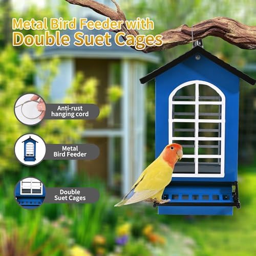 Bird Feeder Squirrel Proof Metal Hanging, Weight-Activated Perches 5LBS