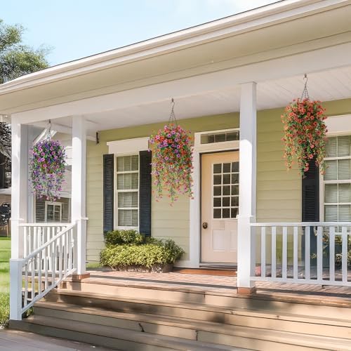 Artificial Hanging Flowers Plants for Outdoor Spring Summer Decoration