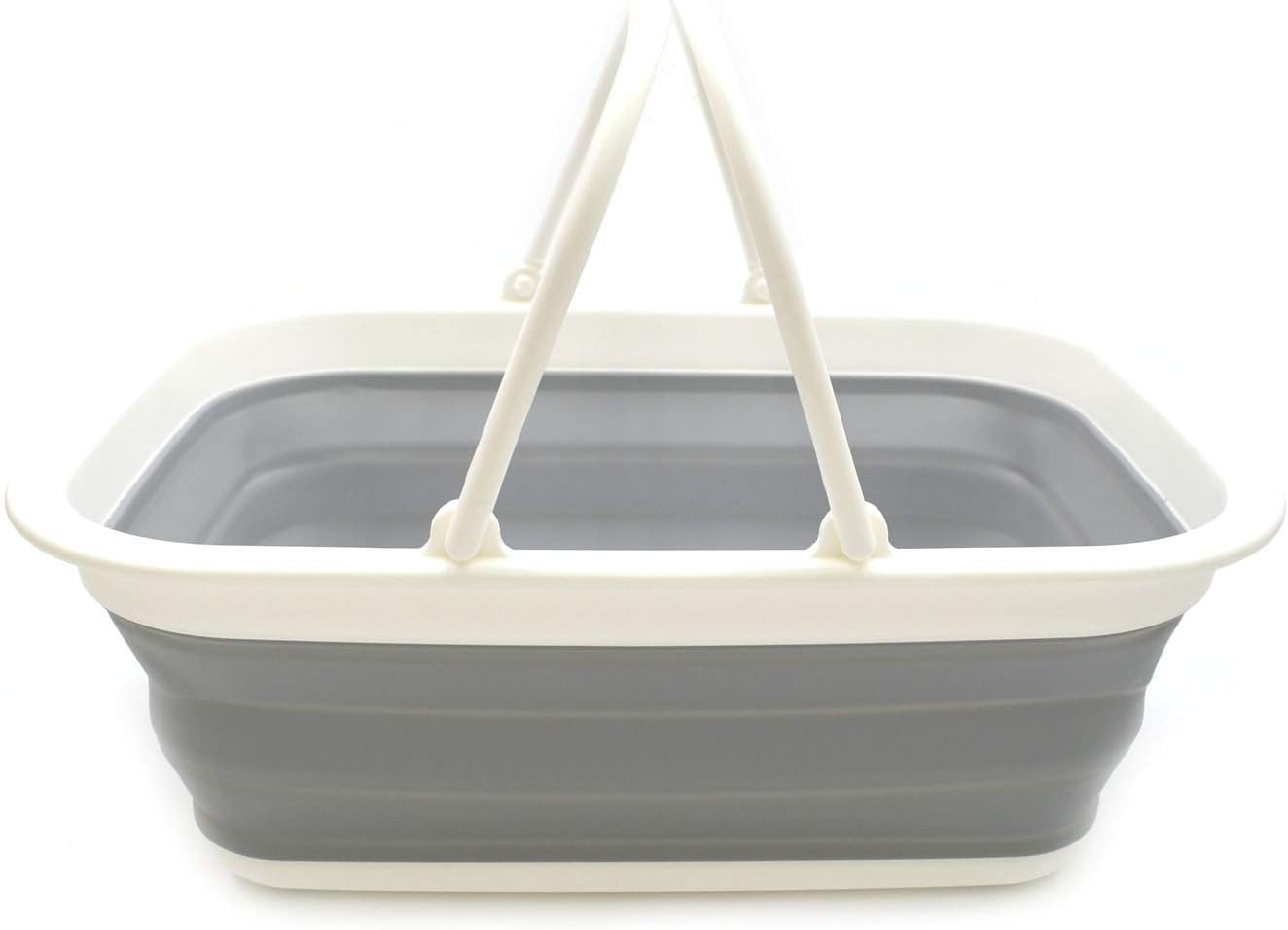 SAMMART SAMMART 9.2L (2.37Gallon) Collapsible Tub with Handle - Portable Outdoor Picnic Basket/Crater - Foldable