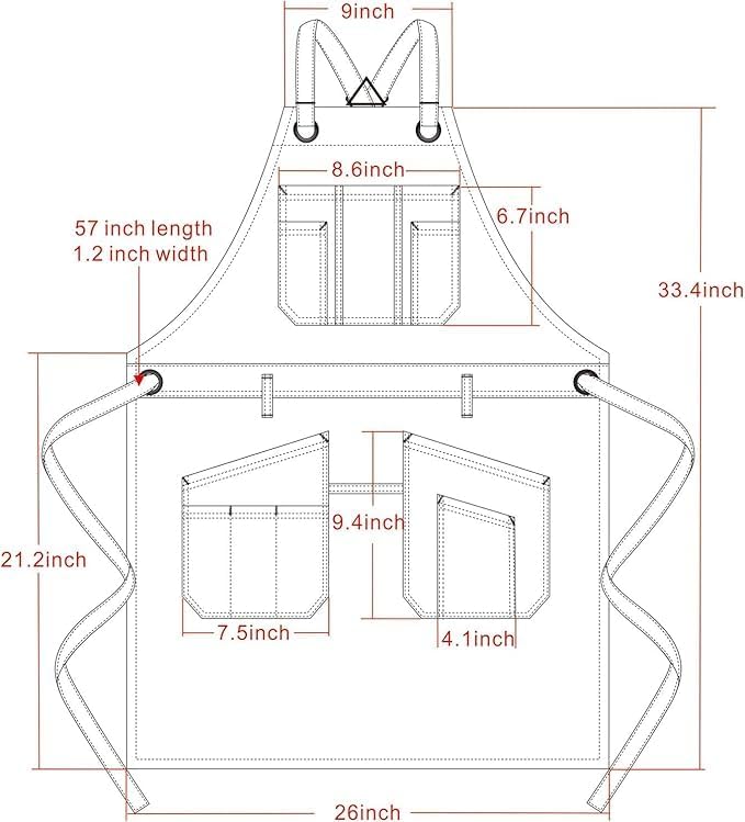 Denim Apron with Big Pockets Adjustable Cooking Apron Jean for Hair Stylist Gardening Craftsmen Barista Hairdresser