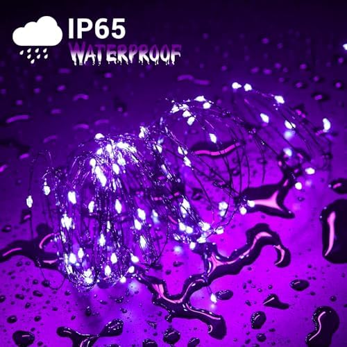 Joomer Purple Halloween Solar String Lights - 2 Pack Total 80FT 240LED