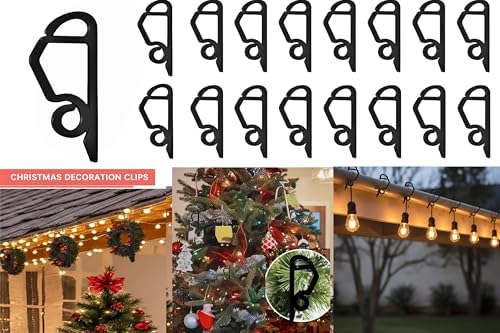 Christmas Light Clips 120 PCS, Gutter Hooks for Outdoor String Lights