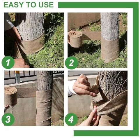 Agfabric Natural Burlap Fabric Roll,72 inch X 15 Feet Tree Wraps for Winter,Burlap Plant Covers for Trees and Shrubs