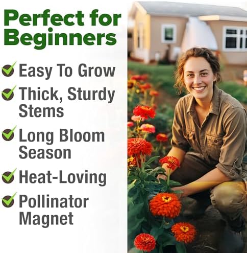 HOME GROWN Zinnia Seeds, Will Rogers, 150 Seeds, Zinnia elegans