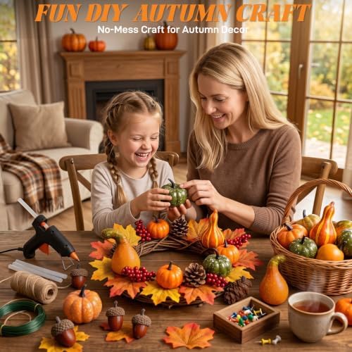 Small Artificial Pumpkin Autumn Fall Harvest Decoration 57pcs