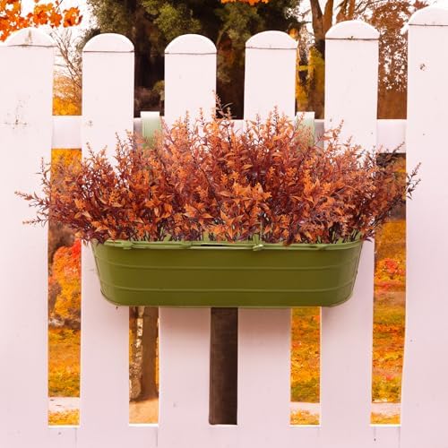 RECUTMS Fake Fall Plants for Outdoor Faux Lavender Flowers Fake Greenery
