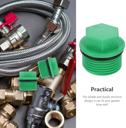 Baluue 10pcs Garden Hose Plugs and Caps 3/4" Plastic Tubing Stoppers