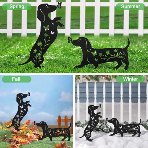Metal Dachshund Yard Art Outdoor Garden Decor,Dachshund Gifts for Women