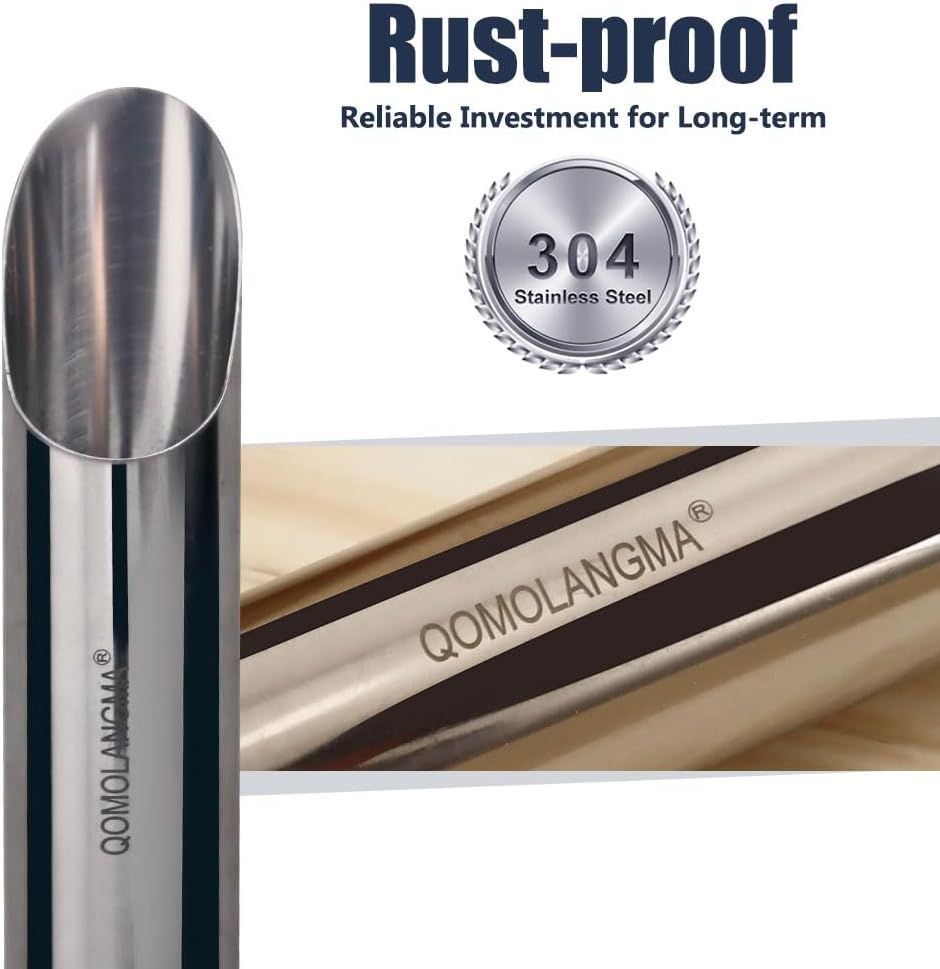 Small Stainless Bonsai Soil Scoop - Garden Handle Scooper for Transplanting, Potting, Digging & Plant Care, Gardening
