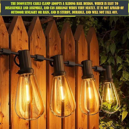 Lewufe Hooks for Outdoor String Lights Clips, Christmas Light Clips