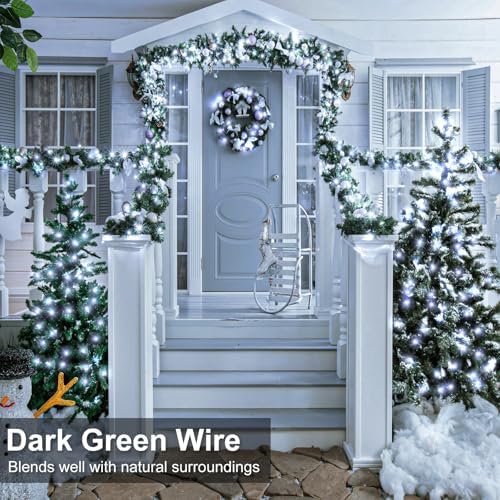 2 Pack Christmas Lights Outdoor, Total 200FT 600 LED Christmas Tree Lights