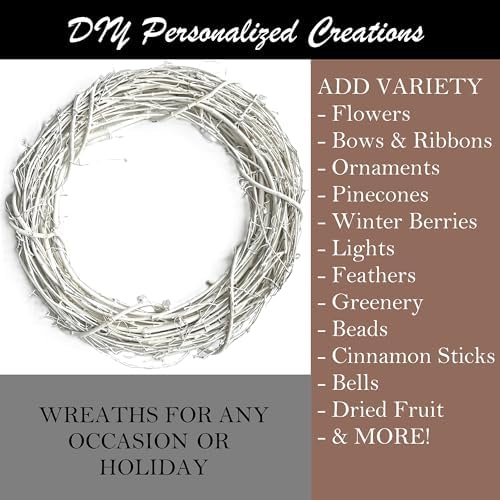 18" Painted Grapevine Wreath - White - DIY Craft Projects, Handcrafted, in-Outdoor Decoration, Behr Paint, Seasonal-Holiday-Event-Home