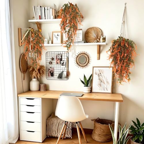 RECUTMS Fake Fall Monkey Plants 3Pcs Artificial Hanging Eucalyptus Vine