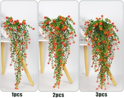 RECUTMS Faux Hanging Plants Draping Greenery Artificial Vines for Outdoors