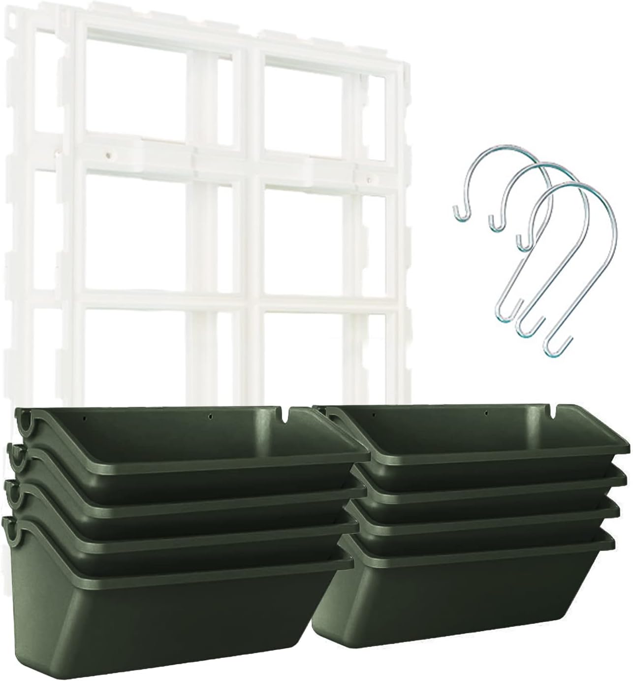 Vertical Garden Planter Wall Mounted Planter with 8 Pockets, Fence Planters for Outdoor, Home, Balcony Decor, Plant