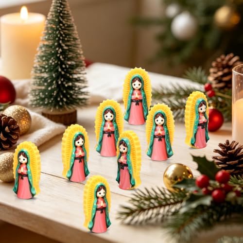 60 Pcs Mini Resin Virgin Mary Figurines Little Easter Jesus Figures