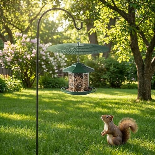 [2 Pack] 11.5" Metal Bird Feeder Rain Guard - Green