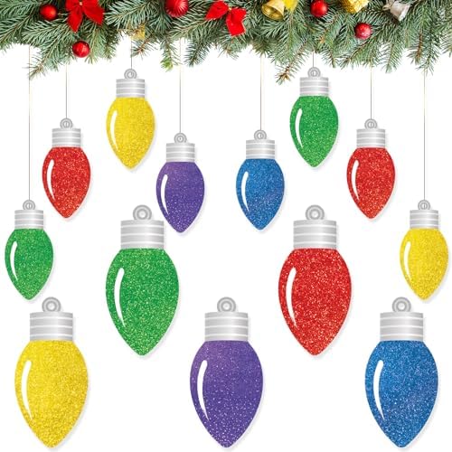 Wonderjune 30 Pcs Large Outdoor Light Bulbs Christmas Hanging Decorations