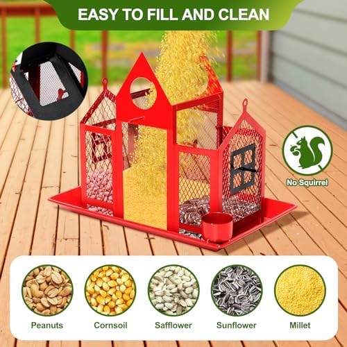 Solar Bird Feeders for Outdoors Hanging, Bird Houses for Outside