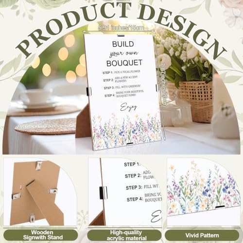 Tinlade 75 Pcs Flower Bar Kit Bouquet Wrapping Bags Sign Scissors Ribbons